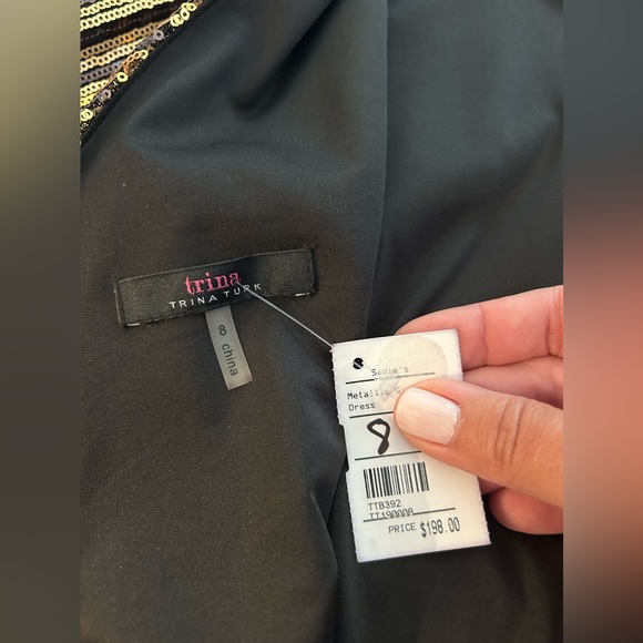 Trina by Trina Turk sequin dress (black & gold) - Picture 5 of 5